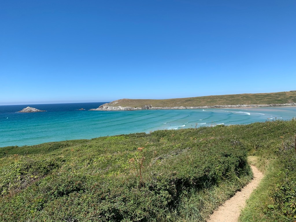 Coastal walk above Crantock beach